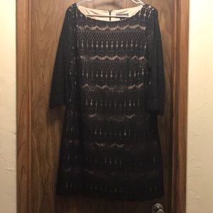 Black Nude Underlay Dress